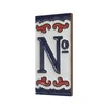 Daniella-M3 Spanish Hand-painted Ceramic Blue Number Tiles With Blue And