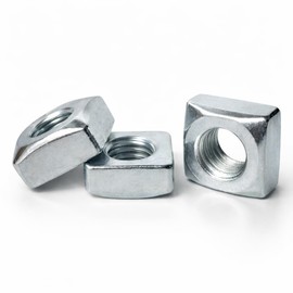 M12 (12mm) (Pack of 10) Square Nuts to Fit Metric Bolts & Screws cl. 5 Zinc Plated Steel DIN557 - A04D/2 M12_10