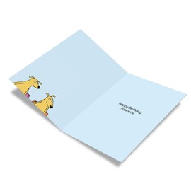 NobleWorks - 1 Happy Birthday Cartoon Greeting Card - Funny Notecard with Envelope, Comic Stationery - Dog Meditation 9670