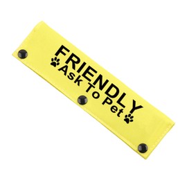 Not Friendly Ask To Pet Dog Lead Give Me Space Dog Leash Wrap Rescue Dog Lead Cover (FRIENDLY Ask To Pet sleeves)