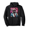 Pug Drinking Wine Pullover Hoodie