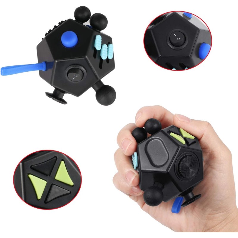 DoDoMagxanadu Fidget Dodecagon 12-Side Cube Stress Relief Toy for Kids