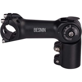 BESNIN Adjustable Bike Stem 0-90 Degree 1-1/8"x31.8/25.4x60/80/90/93mm, Adjustable MTB Stem Mountain Bike Handlebar Stem for Bicycle, Road Bike, MTB, BMX, Cycling (0-90° 25.4 * 100)