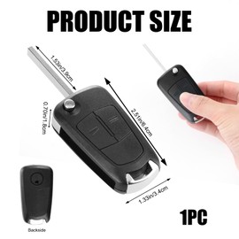 Key Shell for Vauxhall Corsa, 2 Buttons Remote Control Type Blade Housing Remote Control for Vauxhall Corsa Astra Vectra Zafira Antara
