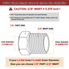 Kozelo 2pcs 3/8" NPT Female to 1/8" NPT Female Solid