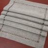 Handmade Hemstitched Natural Rectangle Lace Table Runners, Dining Festival Holiday