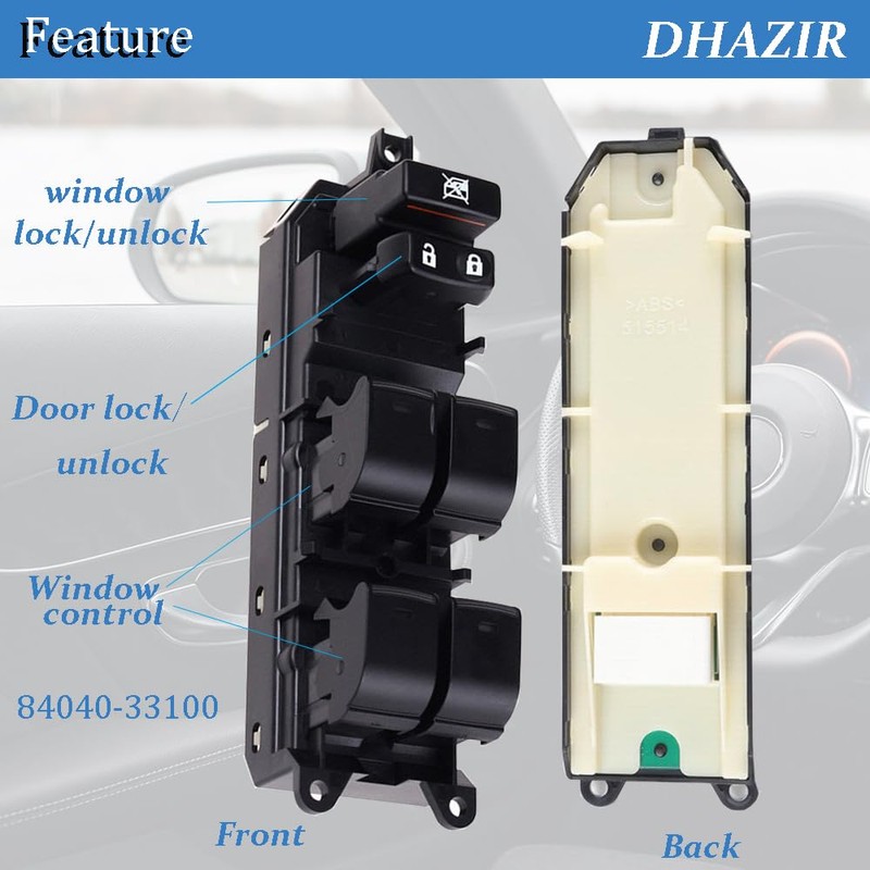 84040-33100 Master Power Door Window Switch Front Driver Side fit