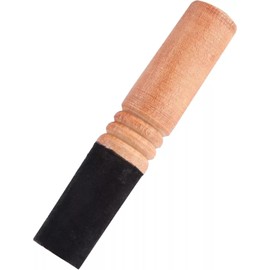 1 PC Black and Brown Tibetan Singing Bowl Mallet Suede Striker Leather Wrapped Meditation Mallet Sound Bowl Stick Buddha Musical Instruments for Buddhist Meditation Yoga Chime