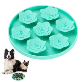 Make Mealtime Fun and Healthy with AWINNER'S Slow Feeder Dog Bowl - Reduce Overeating and Aid Digestion Cat Lick Mat Rose (Teal)