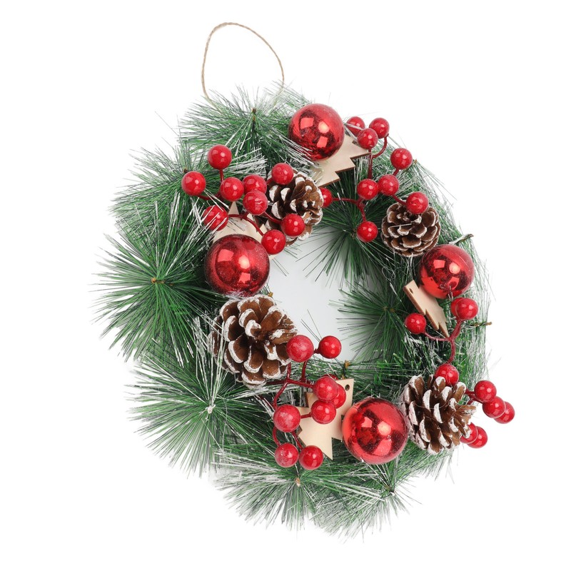 Christmas Wreath Hand Made Simulation Pine Cone Wreath Christmas Gift