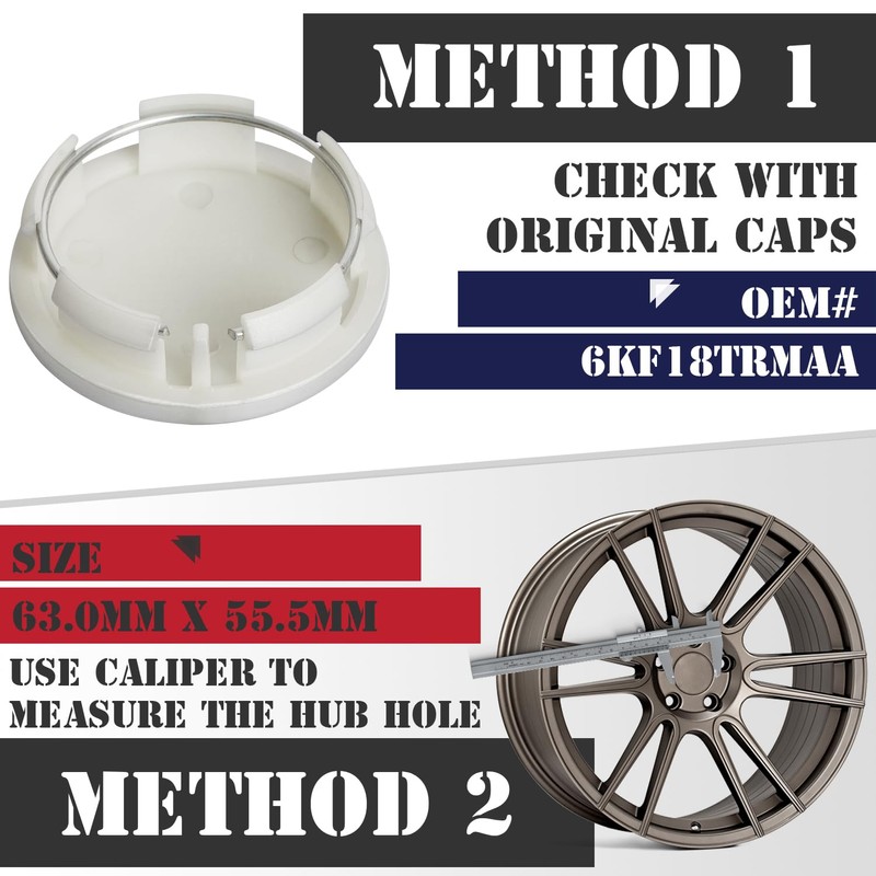 KitsPro 2.5Inch 63MM Wheel Center Caps for Dodge RAM 1500
