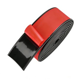 Strisce di gomma autoadesive (25 mm x 1,5 mm x 3 m) + profilo in gomma piena, in neoprene, per rivestimenti in gomma autoadesiva, per pavimenti