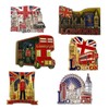 12 London Souvenirs Metal Fridge Magnets British Union Jack England