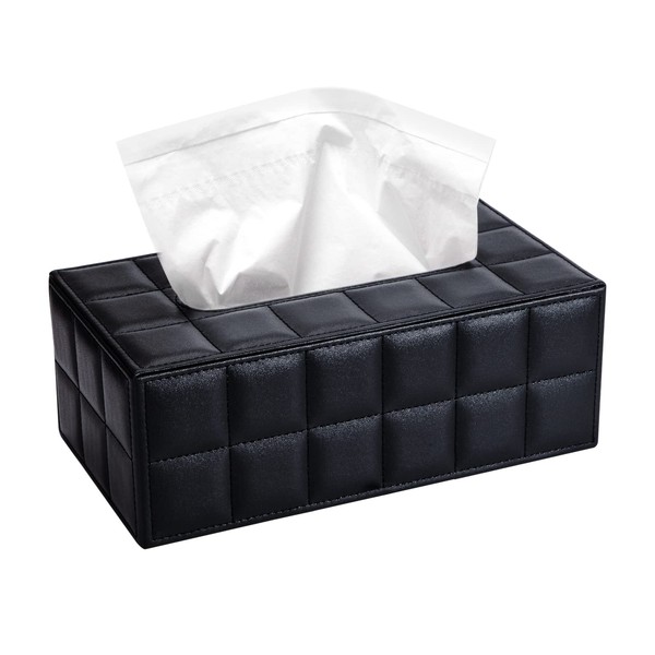 Paper Towel Container PU Leather Tissue Box Rectangular Cosmetic Tissue