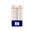 RN Badge Buddy Vertical w/Height & Weight Conversion Charts (Navy