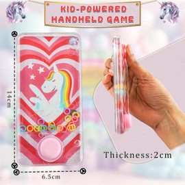 HOVUK Unicorn Heart Republic Water Game- 14cm| Phone Aquatic Toys Gifts for Girls Hand Held Water Ring Game for Kids Stocking Stuffers| Water Toss Ring,Heart Unicorn