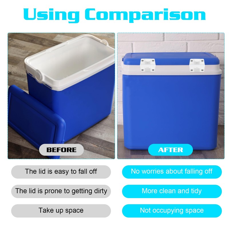 Coleman Cooler Hinges Replacement with Screws, Durable ABS Plastic Hinges