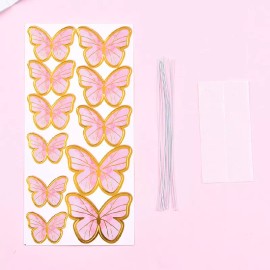 TO 100pzs Adornos De Mariposa 3d Para Decoración De Pasteles