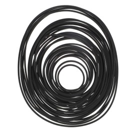 30 Pcs Square Cassette Tape Machine Recorder Rubber Belt Drive Belt Repair Rebuild for Repair Maintenance Use Black 25-135mm