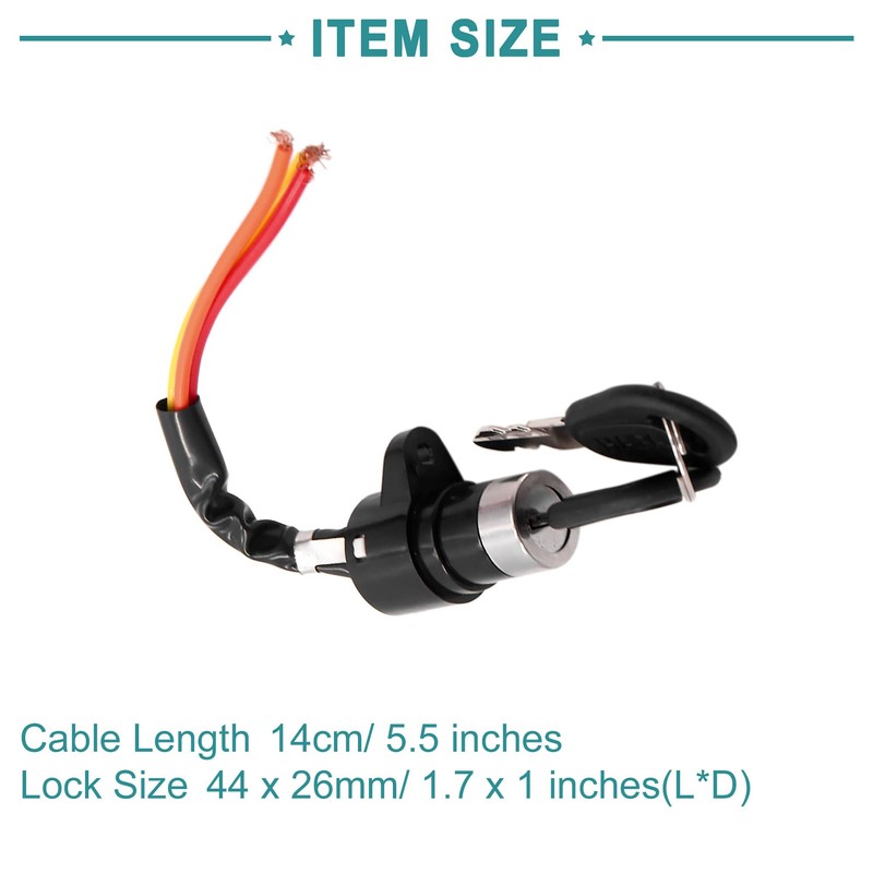 ACROPIX Motorcycle Scooter Safety Ignition Switch 2 Key Lock 3