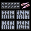 siyuwuro 60Pcs 5 Shapes Nail Tips Stickers Model 12 Size