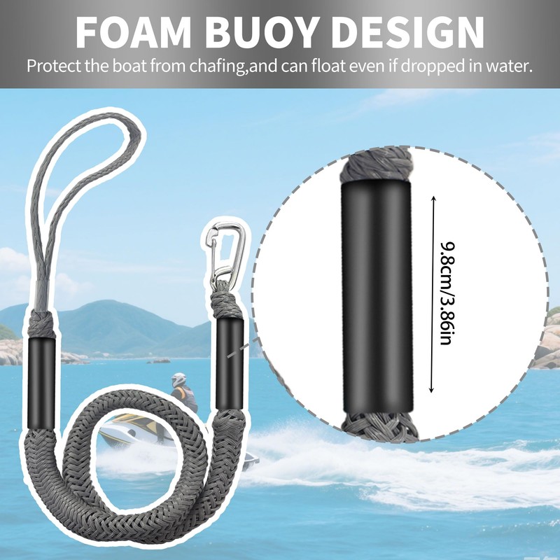 NIUTRIP Bungee Dock Line with Stainless Steel Clip – Boat