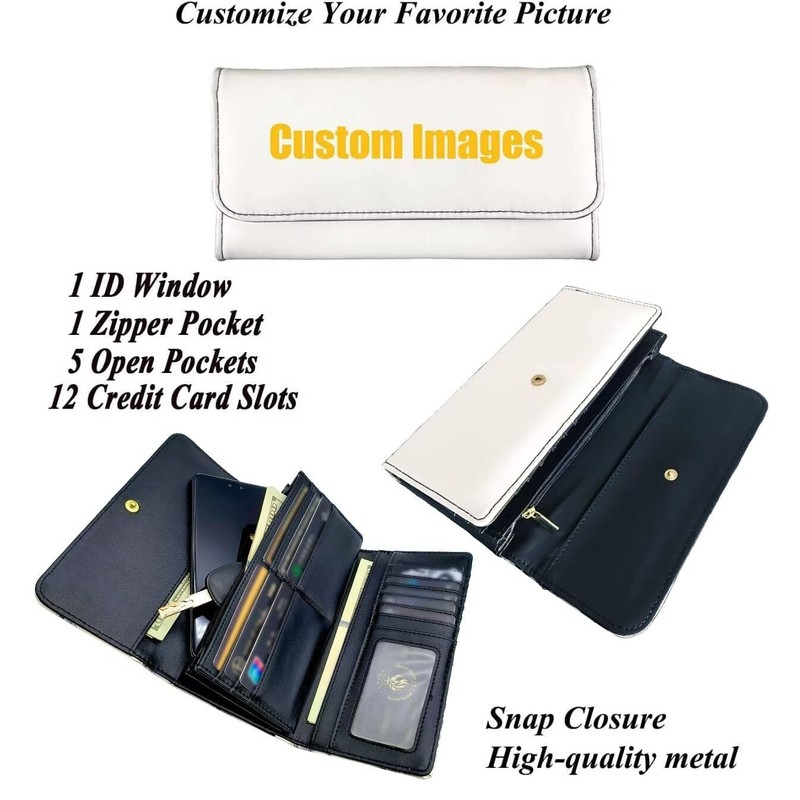 Jolamirel Black Bat Roses Print Women Slim Wallet Gothic Spider