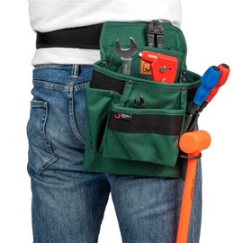 Jetech Tool Belt Pouches Bag with 3 Pocket - Heavy Duty Utility Pouch for Electrician, Carpenters, Craftsman, Gardening