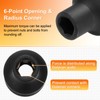 sourcing map 6 Point Impact Socket 9mm Metric Socket 1/2"