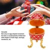 Egg Shaped Trinket Box Zinc Alloy Hinged Jewelry Ring Holder