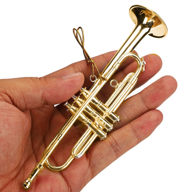 Miniature Trumpet Model High Simulation Mini Musical Instrument for Home