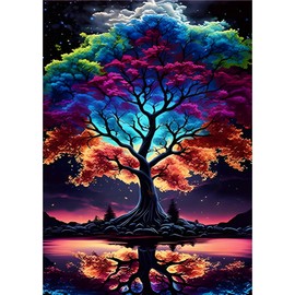 MOGTAA Tree of Life Diamond Art Kits for Adults, DIY 5D Landscape Diamond Painting Kits for Adults Beginners, Full Round Drill Diamond Dots Crystal Art for Home Decor 30x40 cm