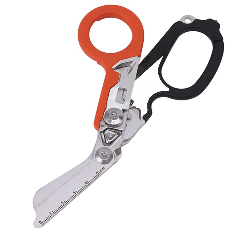 Emergency Response Shears Foldable Shear with Ring Cutter Glass Breaker