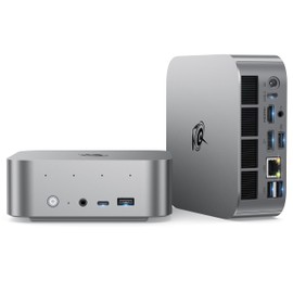 Beelink SER9 Pro+ AI Mini PC, AMD Ryzen 7 H255 (Up to 4.9GHz), 32GB LPDDR5X 7500MT/s 1TB NVMe SSD, Radeon 780M, Built-in Mic/Speaker, USB4, WiFi 6, 2.5G LAN, 4K@240Hz Triple Display, Desktop Computer