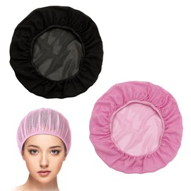 SGERUFZ 2 Haarnetz Zum Schlafen, Haarschutz für Die Nacht, Bonnet Sleep Cap, Schlafhaube Haare Schützen, Haarnetze Mütze Mesh, Nachtschlafhaube, Weiche Perückenhaube, Schlafmützen für Frauen