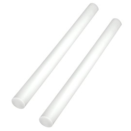 2Pack Round Acetal Copolymer Rods - 1 -Inch Diameter and 12-Inch Length Opaque White Acetal Copolymer Rods （POM-C） Standard Tolerance Perfect for Non-Marring Fixtures(1in×12in)