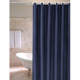 Navy PVC Shower Curtain Liner with Metal Grommets and Magnets