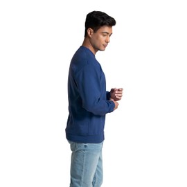 Fruit of the Loom Men's Crafted Comfort Fleece Crewneck Sweatshirts & Pullover Hoodies, Super Soft Cotton Blend, Sizes S-2X, Mellow Blue, Medium