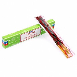 Satya Sai Baba / Nag Champa variety carton of mixed incense 12 x 15grm boxes of incense 1 each of nag champa, celestial, midnight, patchouli forest, sandalwood, sunrise, romance, blessings, fortune, jasmine blossom and rain forest also wooden stand