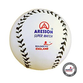 Aresson Super Match Rounders Ball - White, 18.2cm