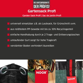 Gartenabfallsack Profi XL 270 Liter – Reißfester Laubsack mit verstärktem Boden & umlaufendem Gurt – für Gartenabfälle, Laub und Grünschnitt – Gartensack faltbar & kompakt