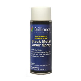 BRILLIANCE LASER INKS Brilliance Laser Inks 12 Oz Laser Marking Spray - Black, Permanent High Contrast Metal Marker Aerosol for Fiber, YAG, Diode, and CO2 Laser Engraver Machine, BLI101