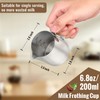 HULISEN Milk Frothing Pitcher, 6.8oz/200ml Stainless Steel Milk Frother Cup,