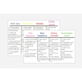 Gelatin Variety Pack of 10 - Sonic, Skittles, and Starburst Jello Mix- 10 Flavors of Flavored Gelatin Powder- with Recipe Cards