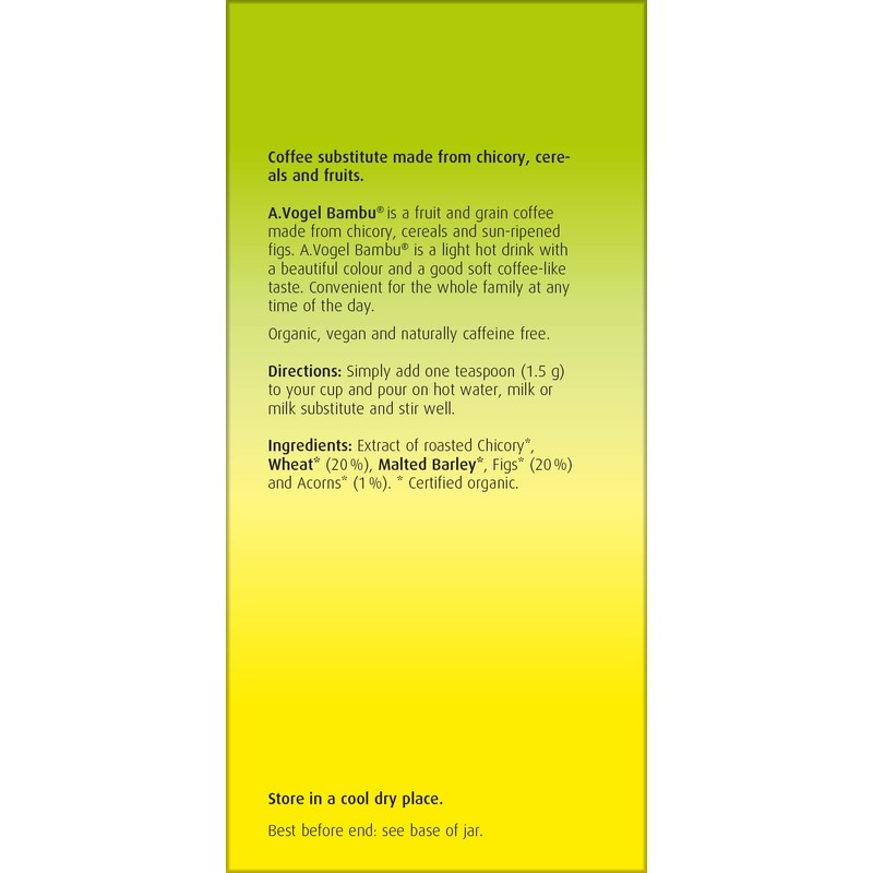 Bioforce Organic Bambu Instant Coffee Jar 200 g