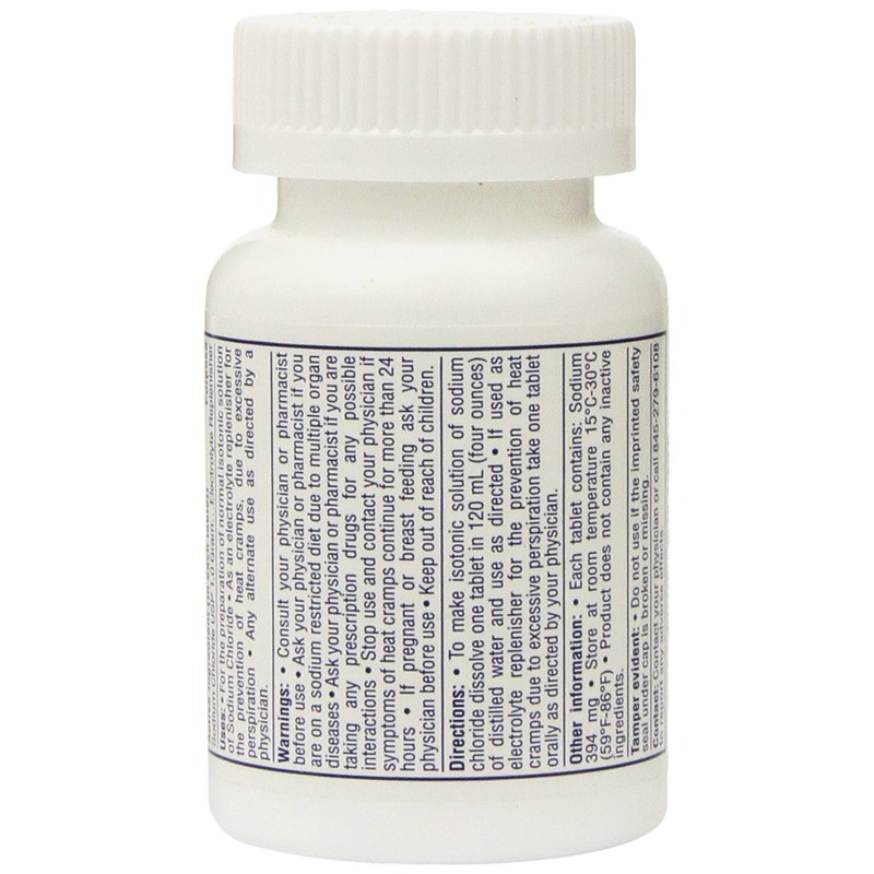 Sodium Chloride Tablets 1 Gm, USP Normal Salt Tablets -