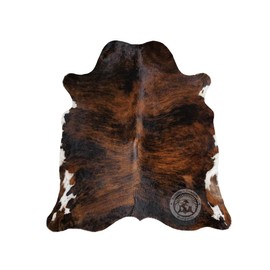 Sunshine Cowhides 100% Genuine Brindle Cowhide Rug - Modern Style Animal Skin Rug & Floor Carpet for Living Room, Bedroom, Kitchen & More - Extra Large (6x7-8 Ft.)