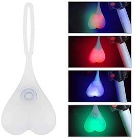 Gazelle Trading Bike Ball Lights Bicycle Cycling LED Flash Night Safety Rear Tail Light Waterproof Warning Night Silicone Bike Back Light Heart-Shaped Egg Warning Signal Lamp