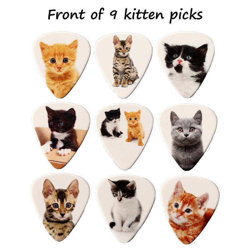 Tin of 9 Kitten Guitar Plectrums - Harmony Picks