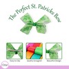 6 inch Wide Green St Patricks Day Hair Bow Watercolor